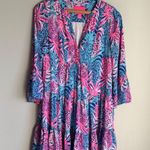 Lilly Pulitzer Gabriel Lileeze Tunic Dress Borealis Blue Tropic Down Low 2 Photo 1