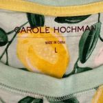 CAROLE HOCHMAN Lemons Matching Set Cotton Short Sleeves Top and Short Pants SZ L Green Size L Photo 6