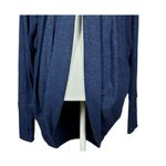 Athleta Luxe Pose Wrap Cardigan Size XS Open Blue Thumb Holes Lagenlook Longline Photo 4