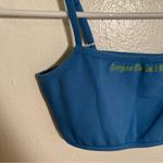 MayFair the Label Cropped Tank Top Blue “Everyone Else Isn’t You” S/M Size M Photo 2