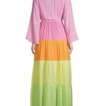 NWT PQ Swim Beach Maxi Dress Women XS,S Colorblock Flowy Linen Resort Pilyq Swim Pink Photo 9
