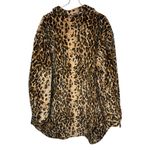 Dennis Basso Women Jacket Vintage Long Sleeve Faux Fur Animal‎ Print Coat Medium Photo 4