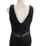 Lulus  Embroidered Floral Lace Mermaid Maxi Dress Gown Black size Medium Photo 9