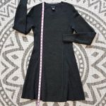 Club Monaco Chichi Textured Knit Long Sleeve Mini Dress in Dark Charcoal Gray XS Photo 3