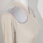 Michael Lauren  Cream Ribbed Knit Cutout Top NWT Size Small Cream Knit Top Photo 2