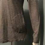 Athleta  gray striped long sleeve cowl neck hoodie Photo 1