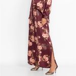 Johnny Was New! Winonna Silk Easy Pants Burgundy Floral Pull On Pants Size XL Photo 1