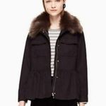 Kate Spade faux fur trim military jacket Photo 0