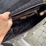 Arcadia top handle patent leather satchel Black Photo 9