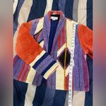 Sandy Starkman Colorful Geometric thick Patterned Jacket Orange Size M Photo 2