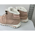 Womans Pink Booties Eu 38 Us 8 Lace Up Fur Linedankle Height Photo 3