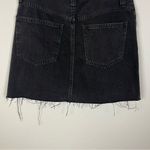Madewell  Rigid Denim A-Line Mini Skirt in Lunar Wash: Button-Front Edition Photo 4