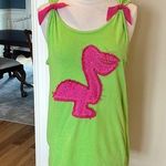 Comfort Colors Oversized Beach Tank Lime Green Pink Pelican Photo 0