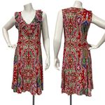 Ralph Lauren Lauren  Medium Paisley Swing Dress Ruffle Neckline- MISSING BELT Photo 1