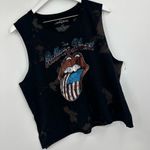 The Rolling Stones  Custom Bleach Splatter Tank Top Size 2XL Photo 2