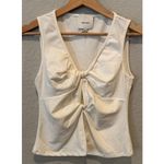 Reformation Tefi Twist Cutout Stretch Organic Cotton Tank Size Small Photo 6