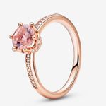 Pandora Pink Sparkling Crown Ring Photo 0