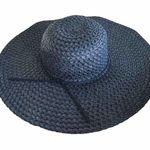Women’s Wide Brim Hat With Bow Breathable Sunscreen Travel Sunshade Foldable Black Photo 0