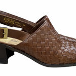 Hunt Club  Audrey Brown Woven Leather Slingback Heels Photo 0