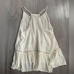 love on a hanger White Cotton Swiss Dot Lace Cami Tank Size L Boho Photo 5