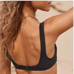 Aerie Scoop Bikini Top Women L Black V-Neck UPF 50 Swim Bralette Not Padded NWT Photo 3
