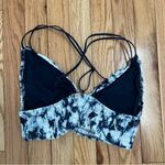 VS Pink S Ensign Blue and White Tie Dye Smocked Triangle Bralette. XL Photo 4