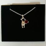 Kay Jewelers Sterling Silver 10k Rose Gold Garnet Diamond Gemstone ‘Disney Treasures’ Winnie the Pooh Honey Necklace Jewelry 🍯 Photo 0