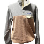 Patagonia Women's Lightweight Synchilla Snap-T Pullover Colorblock Rosewater and Gray (M) Photo 0