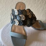 Coach : Blue Mae (G3689) Mule  Sandals- Tea Rose Appliqué- 9 Photo 12