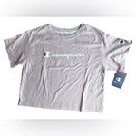 Champion  Light Pink Logo Crop Tee Photo 2