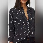Equipment Revolve  all over star print satin black blouse sz M Photo 6