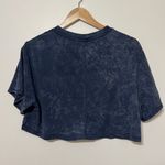 Lululemon  All Yours Crop Tee Size 6 Pima Cotton Shirt Cloudy Wash True Navy Photo 3