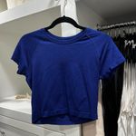 lululemon swiftly cropped t shirt size 6 in larkspur blue Photo 1