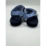 NWT L.L Bean Maine Isle Four Point Blue Gingham Plaid Sandals Women’s Size 8 Photo 4