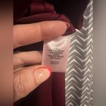 Eliza J  | Maroon Asymmetrical Ruffle Scuba Maxi Gown, Size 12 Photo 8