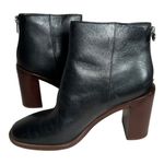 Antonio Melani Cammden Black Womens Sz 6.5M Leather Brown Heel Booties Cocktails Photo 0