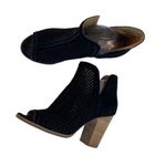 Lucky Brand * Larise Black Suede Leather Ankle Booties Womens US 10 Laser Cut Photo 8