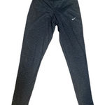 Nike DriFit Performance Gray Polka Dot Running Leggings Size Medium Athleisure Photo 0
