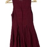 Monteau Burgundy Red Lace Fit & Flare Mini Dress XS Photo 1