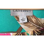 Catherines Tropical Blouse Women's Size 3X Flowy Sleeveless Hawaiian Vacation Green Photo 5