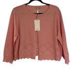 Grace Karin  Pink Cropped Cardigan Sweater Size 2XL New with tags Photo 0