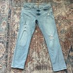 7 For All Mankind  Josefina Skinny Boyfriend Distressed Jeans Light Wash Size 29 Photo 1
