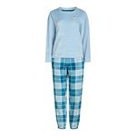 Joyspun Womens Pajama Set Size 2X Blue Cloud Crew Neck Plush 2 Photo 5