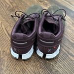 on cloud  Purple Green Tennis Shoes Photo 3