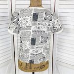 Vibe N Astrology Horoscope Crop Shirt Cream Black Medium Black Photo 3