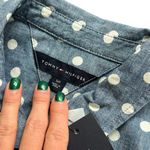 Tommy Hilfiger  polka dot button down sleeveless top Photo 4