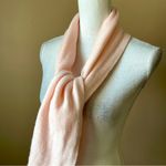Calvin Klein  | Baby Pink Acrylic Fringe Knit Scarf Photo 1