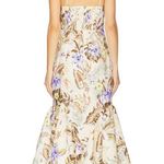 Zimmermann  Cream and Blue Floral Midi Dress Photo 1