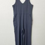 Zella [] Grey Folkstone Scoop V-Neck Wide Leg Sleeveless Tank Jumpsuit Size XL Photo 2