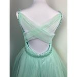 Mac Duggal  Mint Tulle Princess Ballgown with Embellished Belt Size 10 $498 67565 Photo 9